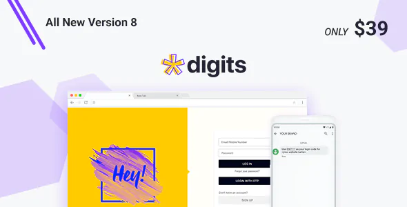 Digits v9.0.0.1 - WordPress Mobile Phone Number OTP Signup and Login Form