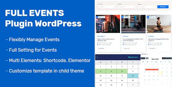 FullEvents v1.3.3 - Event Plugin WordPress