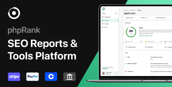 phpRank v17.0 - SEO Reports & Tools Platform (SaaS)