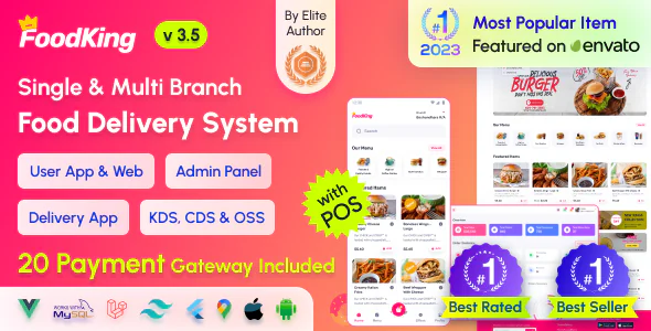 FoodKing v3.9 - Restaurant Food Delivery System with Admin Panel & Delivery Man App - Restaurant POS