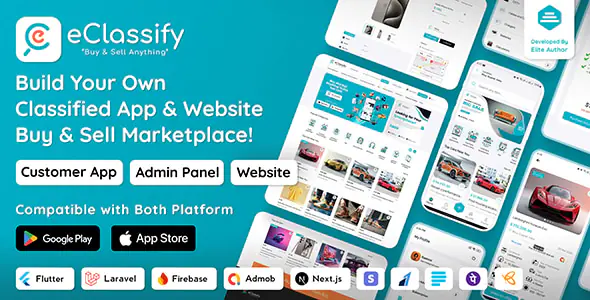 eClassify v2.8.0 - Classified Buy and Sell Marketplace Flutter App with Laravel Admin Panel