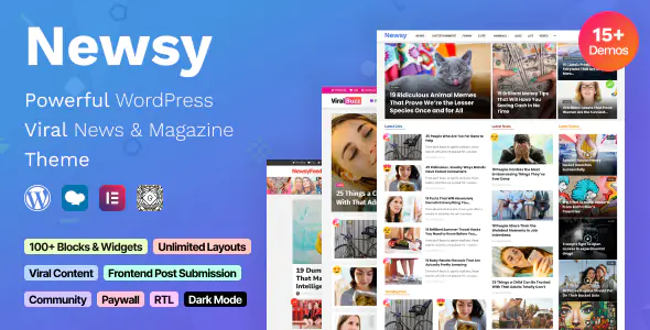 Newsy v2.6.0 - Viral News & Magazine WordPress Theme