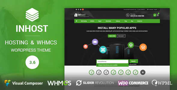 InHost v4.0.1 - WHMCS Integration WordPress Theme