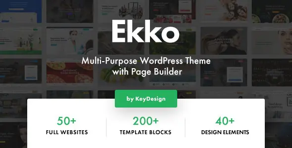 Ekko v5.2 - Multi-Purpose WordPress Theme with Page Builder