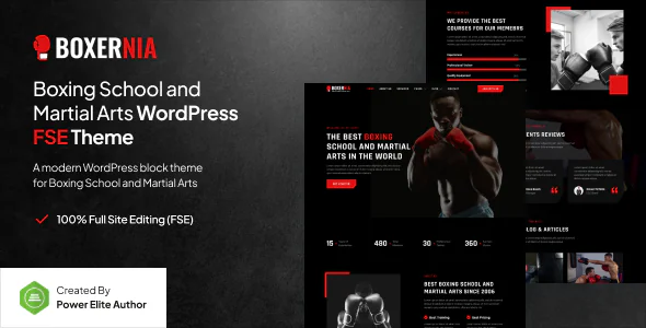 Boxernia v1.0.1 – Boxing School & Martial Arts FSE WordPress Theme