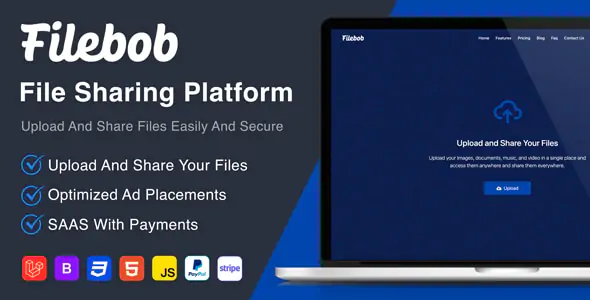 Filebob v1.8 - File Sharing And Storage Platform (SAAS)