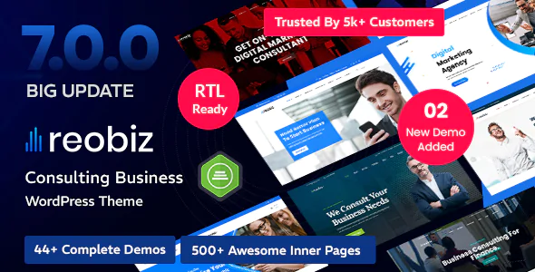 Reobiz v7.0.0 - Consulting Business WordPress Theme