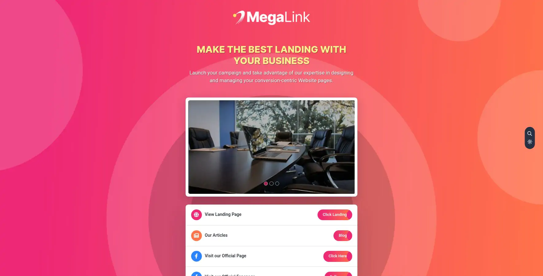 Megalink Responsive Blogger Template