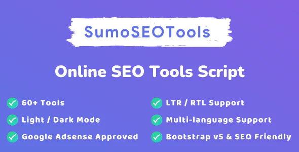 SumoSEOTools v2.0.4 - Online SEO Tools Script
