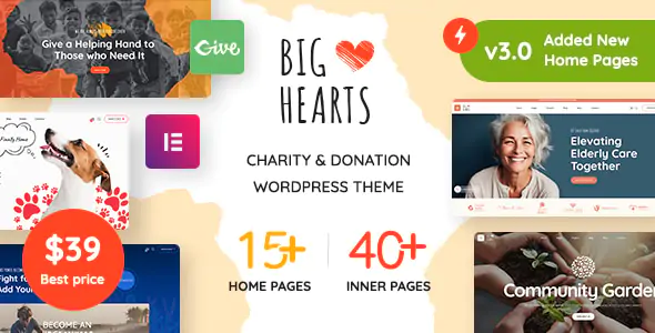 BigHearts v3.1.13 - Charity & Donation WordPress Theme