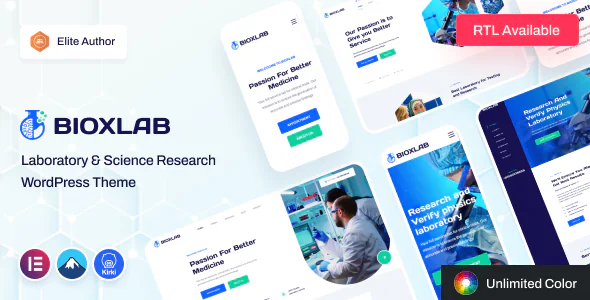 Bioxlab v1.1.4 - Laboratory & Science Research WordPress Theme