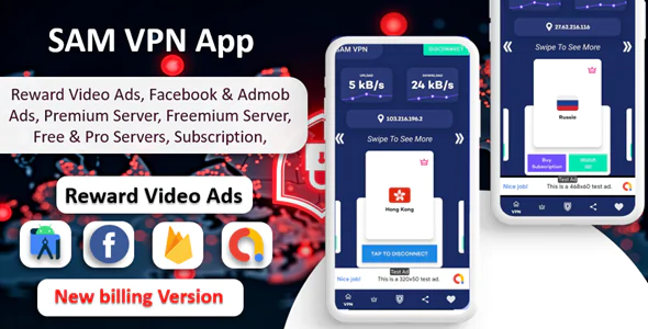 SAM VPN App v12.0 - Secure VPN and Fast Servers VPN