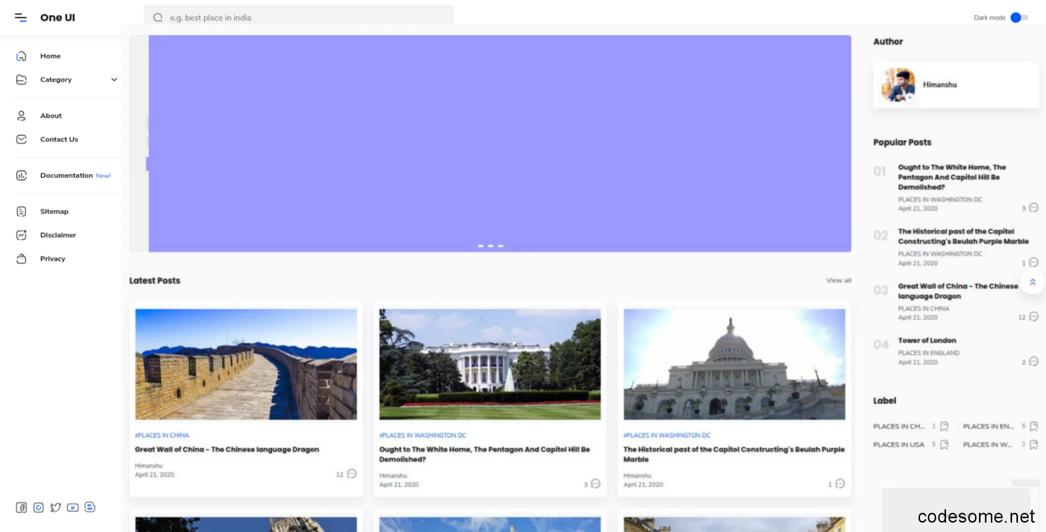 One UI v1.4 - Premium Blogger Template