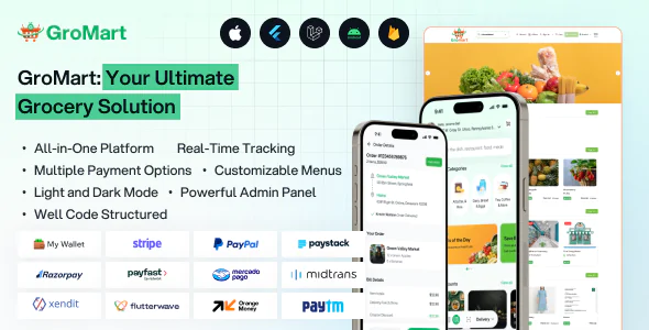 GroMart v5.6 - Grocery Store App - Multivendor Grocery Flutter App