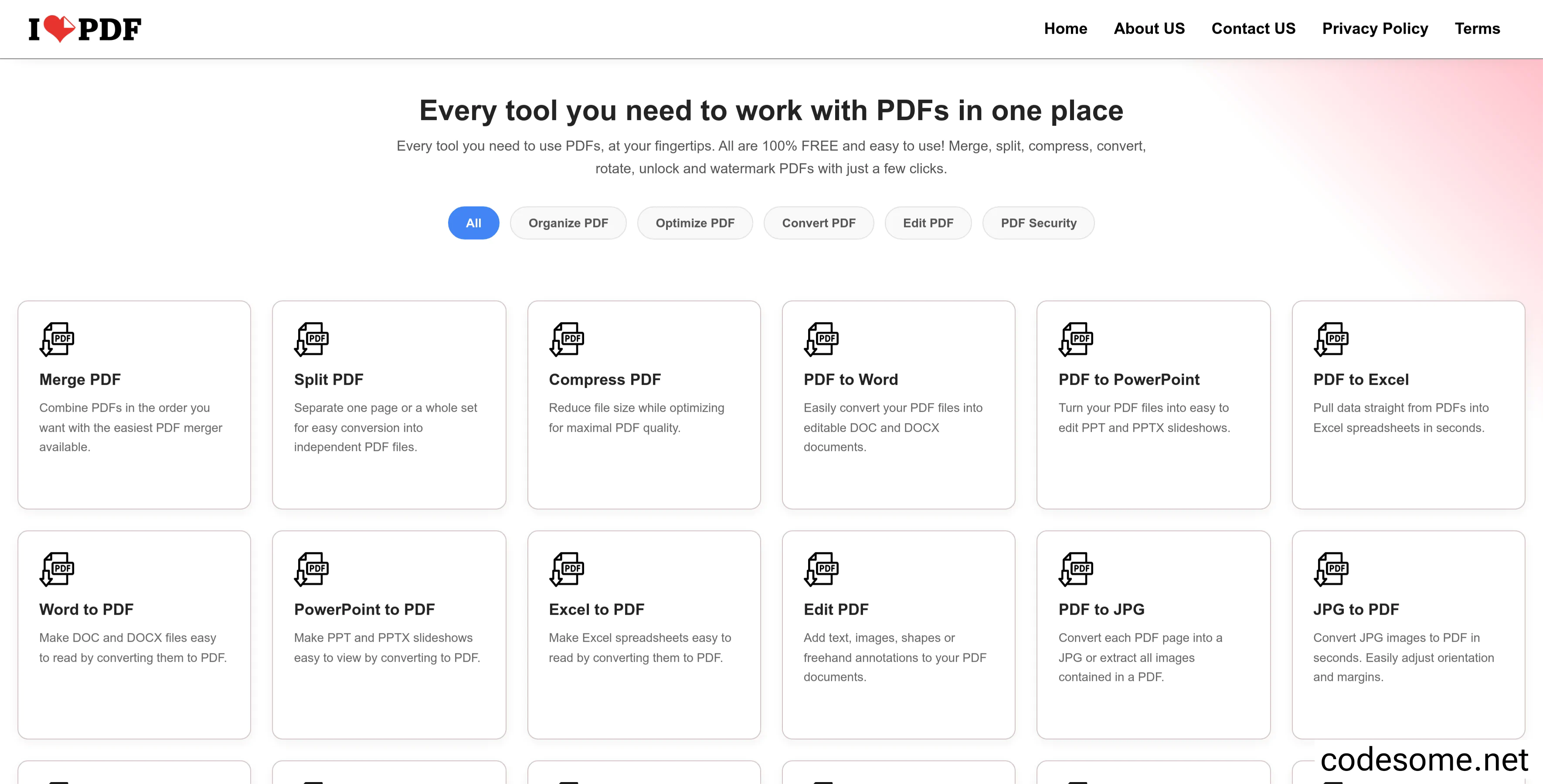 iLovePDF Clone v1.1.9 - Responsive Blogger Template