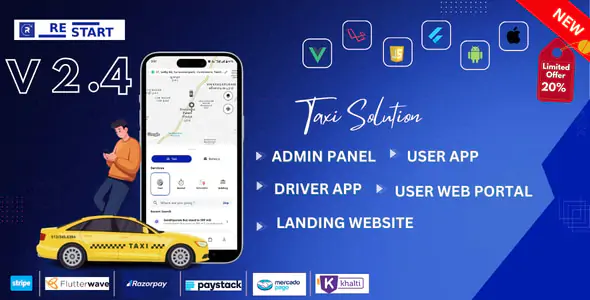 Restart Taxi & Delivery v2.4 - Perfect Taxi Solution with Parcel Delivery